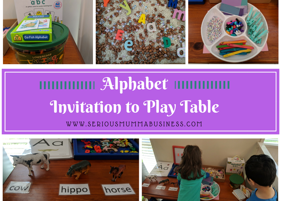 Alphabet Invitation to Play Table