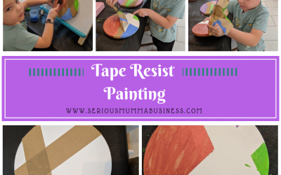 Tape Resist Painting
